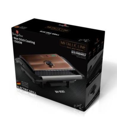 Grill Electric și Sandwich Maker Berlinger Haus cu Acoperire Antiaderentă, Roz-Auriu - Bijuterii TV