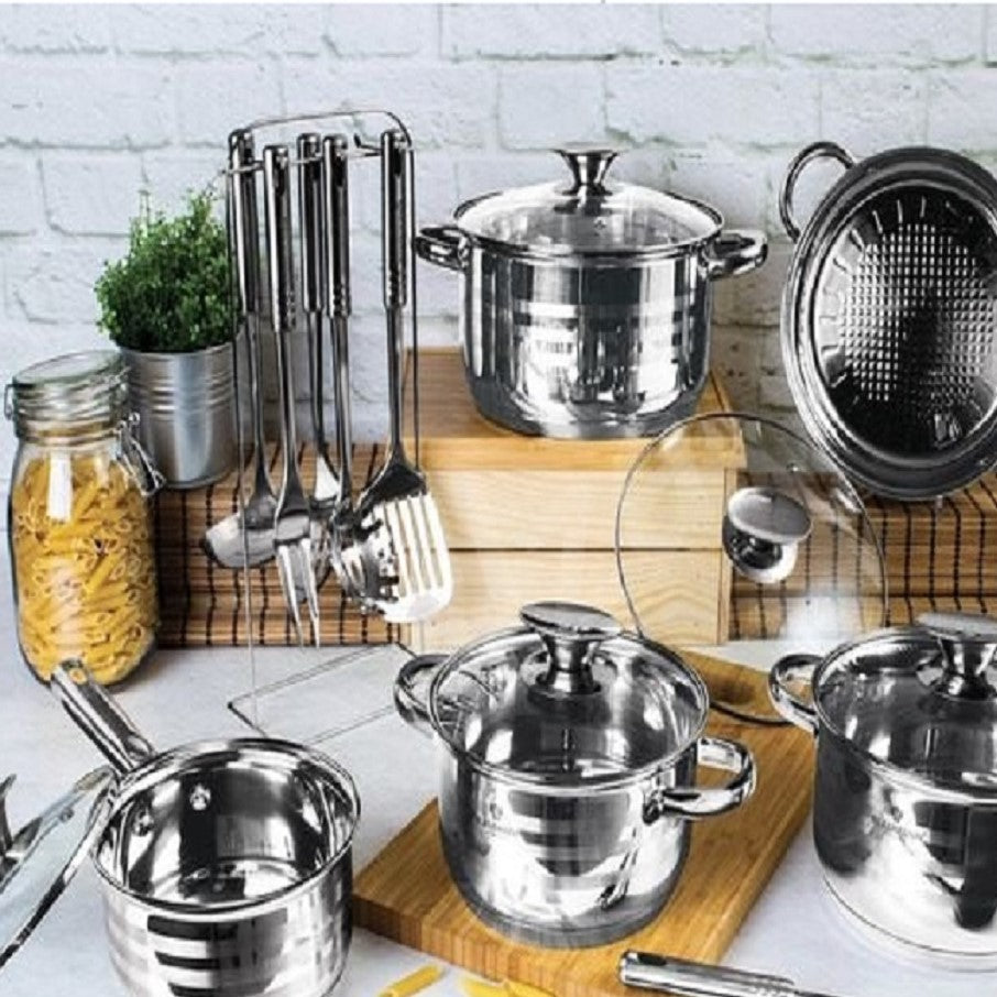 Set de Vase de Gătit din 17 piese, Blaumann, argintiu