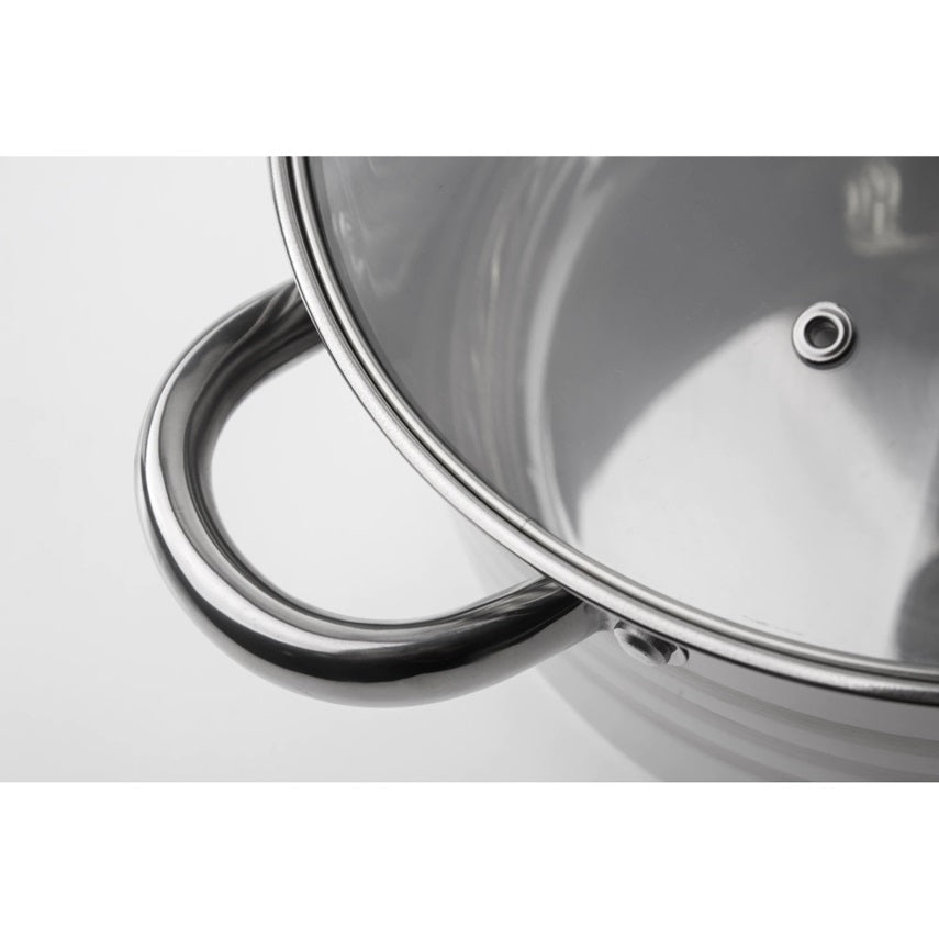 Set de vase de gătit din oțel inoxidabil din 3 piese cu bază în 5 straturi și strat de marmură Xylan, Gourmet Line Edition