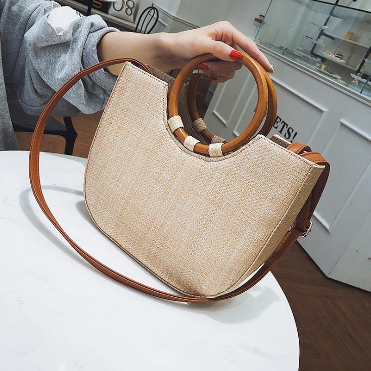 Geantă La Modă Din Răchită Pentru Mână și Umăr cu 2 Funcții - Bijuterii TV