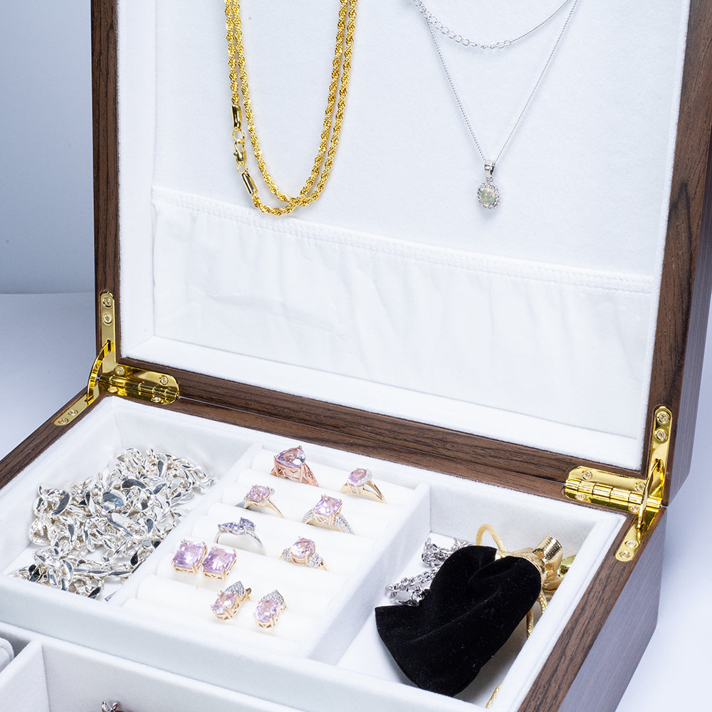 Cutie pentru Bijuterii din Lemn, Maro