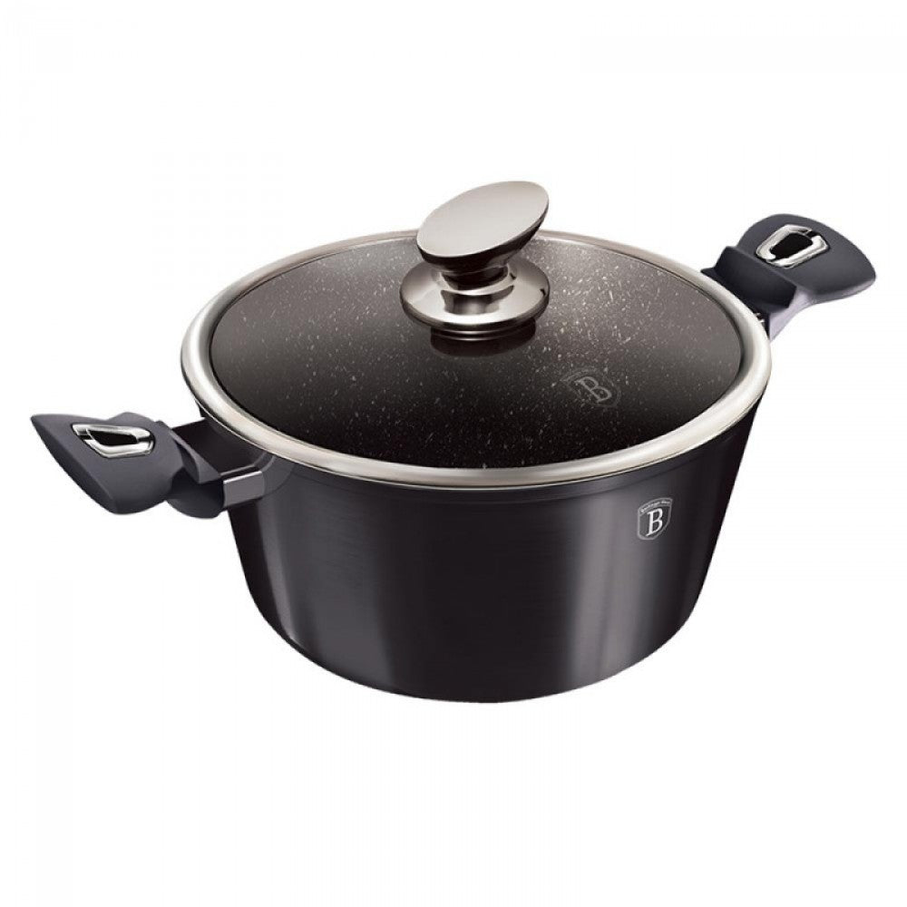 Caserolă cu capac, 24 cm, colecția Black Vantage