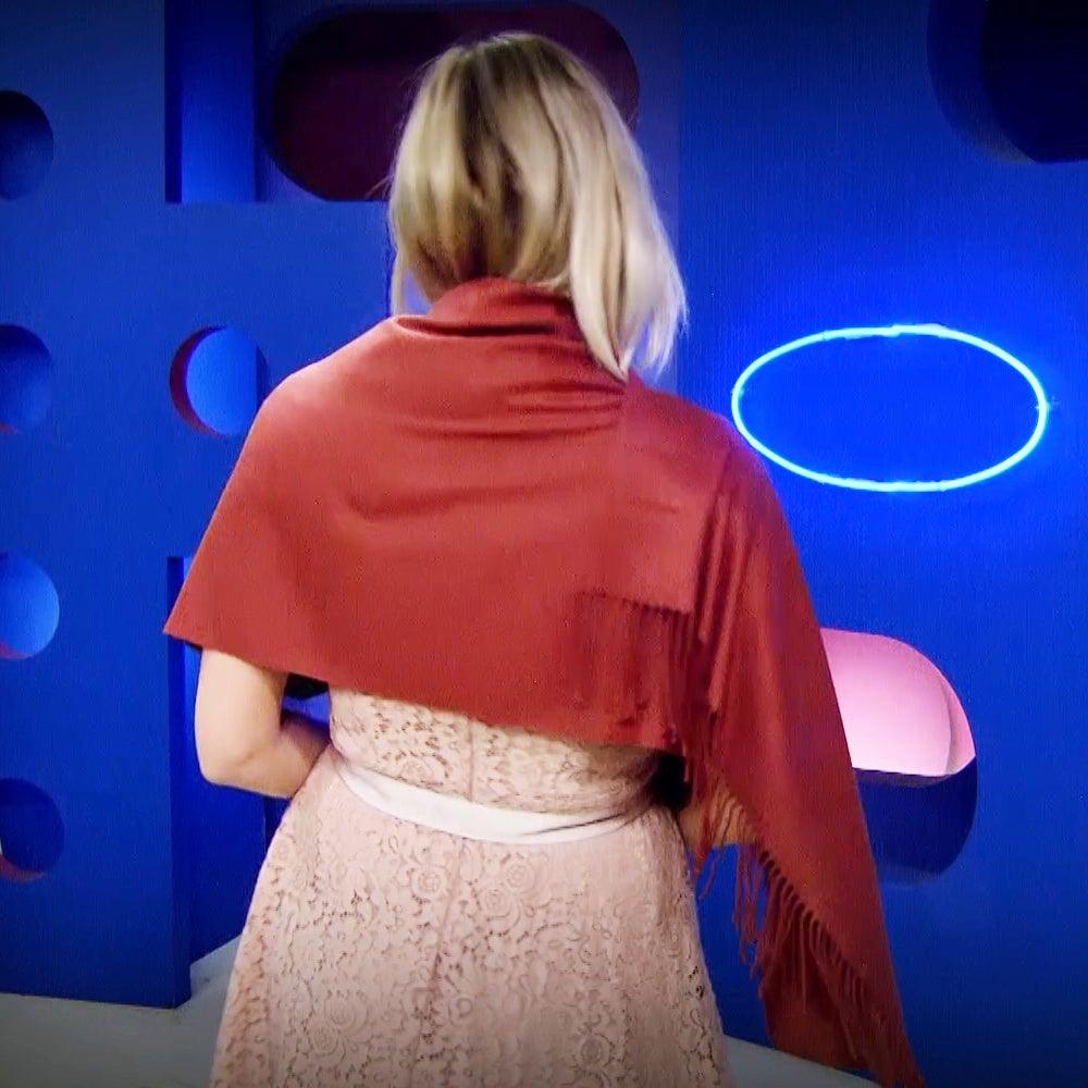 Eșarfă-Șal 100% Cașmir Pashmina Autentic , 70 cm x 170 cm, Ciocolatie - Bijuterii TV