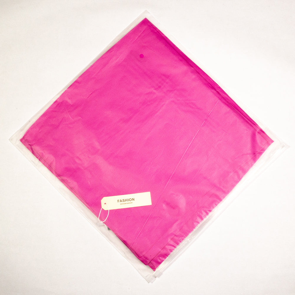 Eșarfă 100% din Mătase, 90 cm x 180 cm, Roz Fucsia