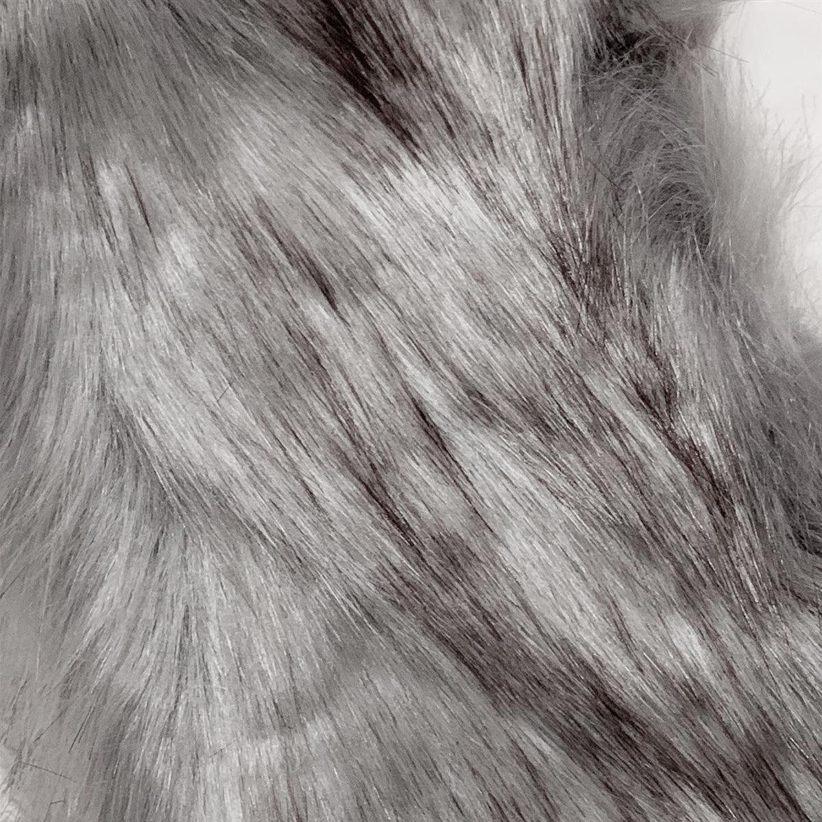 Eșarfă Răsucită din Blană Sintetică , 13,5 x 125 cm, Gri - Bijuterii TV