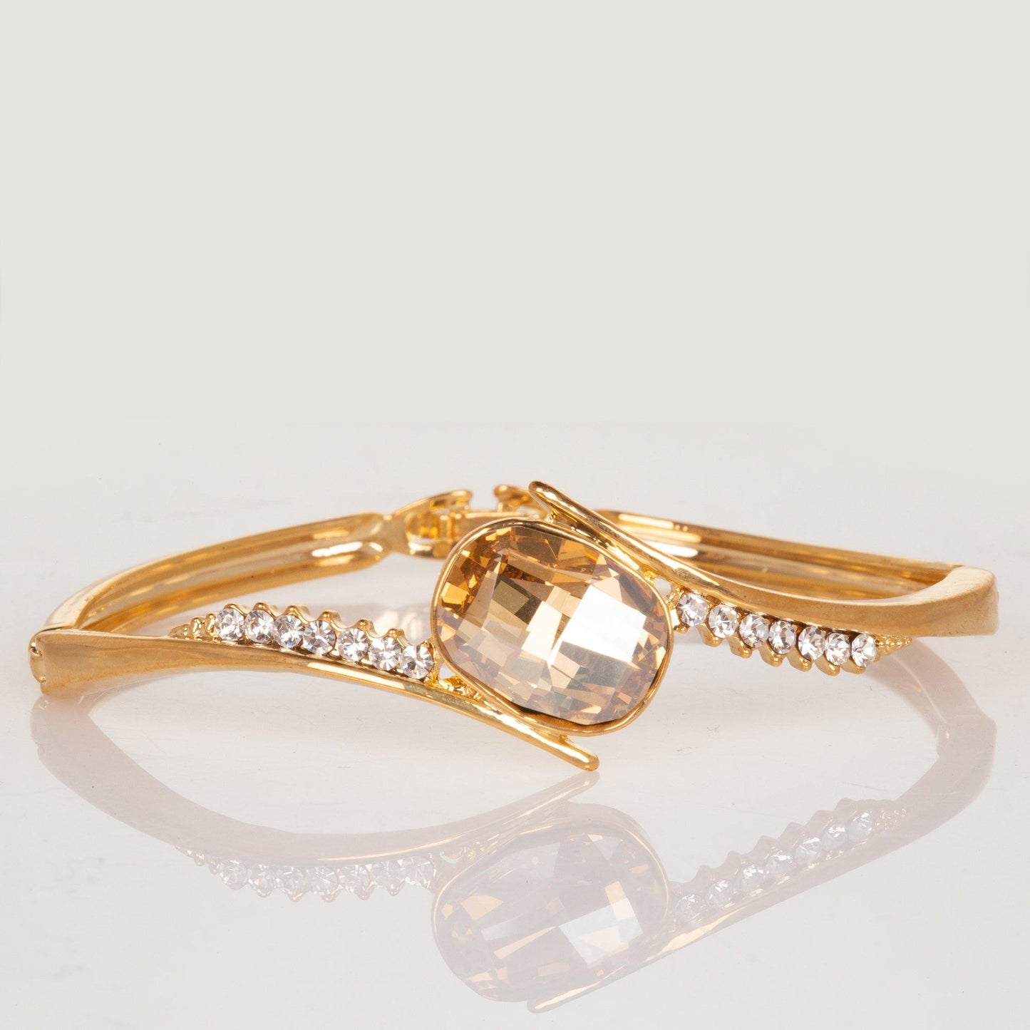 Set din Aliaj Placat cu Aur cu Cristal Șampanie Emporia® - Bijuterii TV