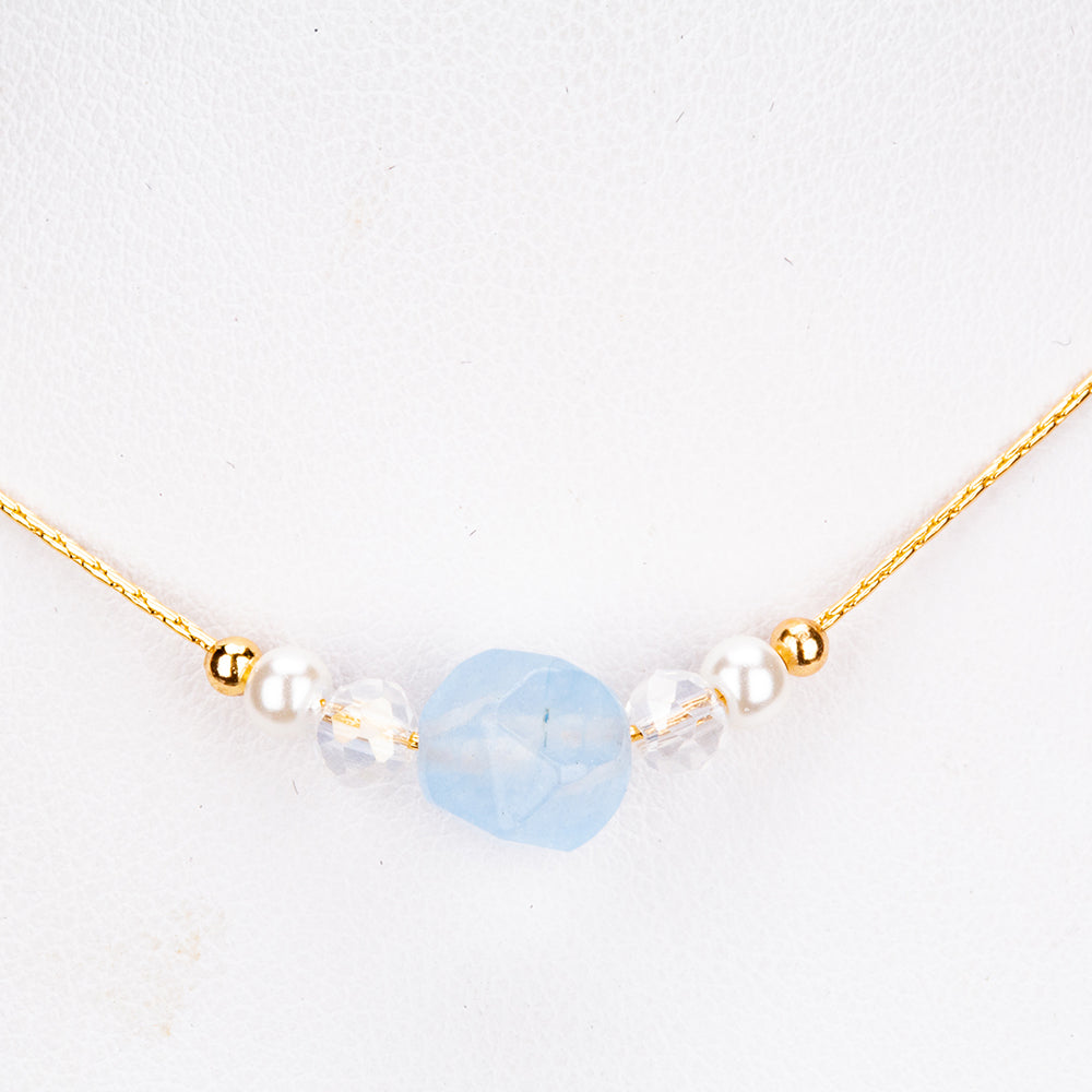 Set din Aliaj Placat cu Aur cu Turmalină ( Colier+Cercei+Brățară )