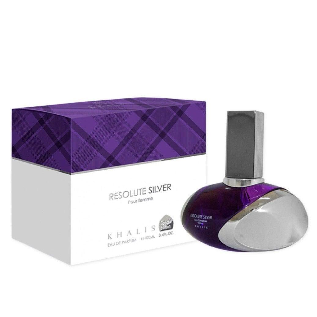 100 ml Eau de Perfume Resolute Silver cu Arome Dulci Orientale și Fructate pentru Femei - Bijuterii TV