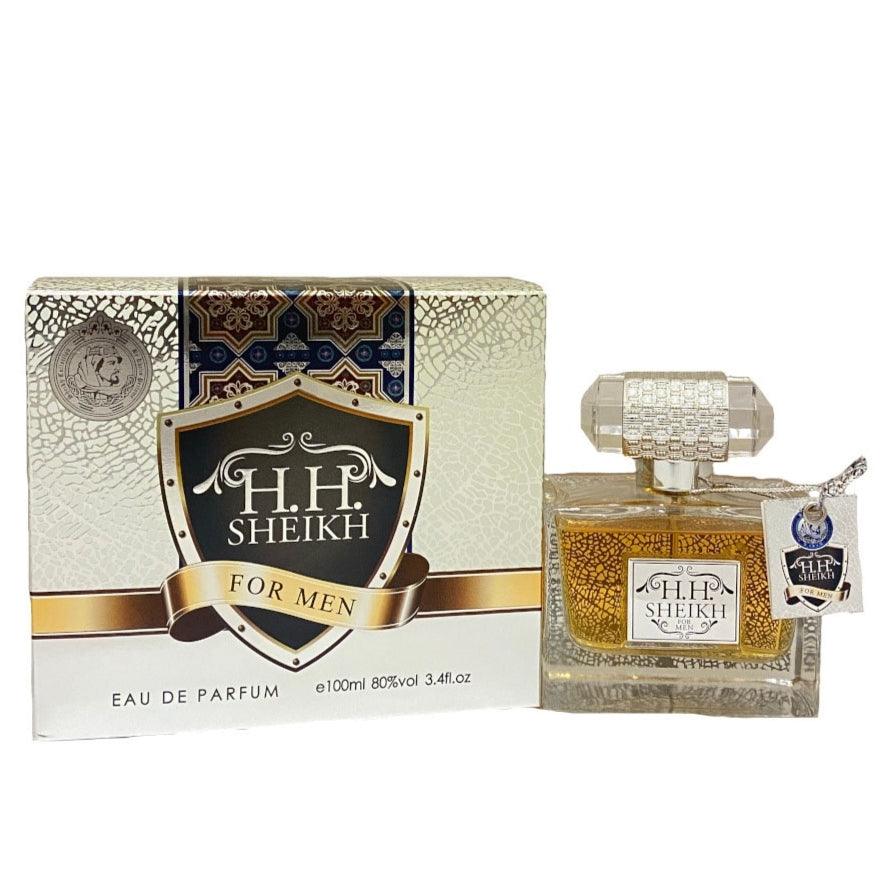 100 ml Parfum EDP H H SHEIKH MEN cu Arome Lemnoase și Mosc pentru Bărbați