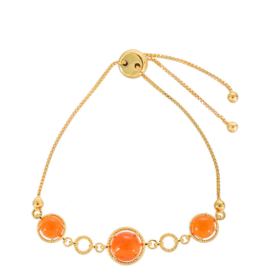 Brățară din Argint 925 Placat cu Aur ( 6.6 grame ) cu Carneol 5.51 Carate