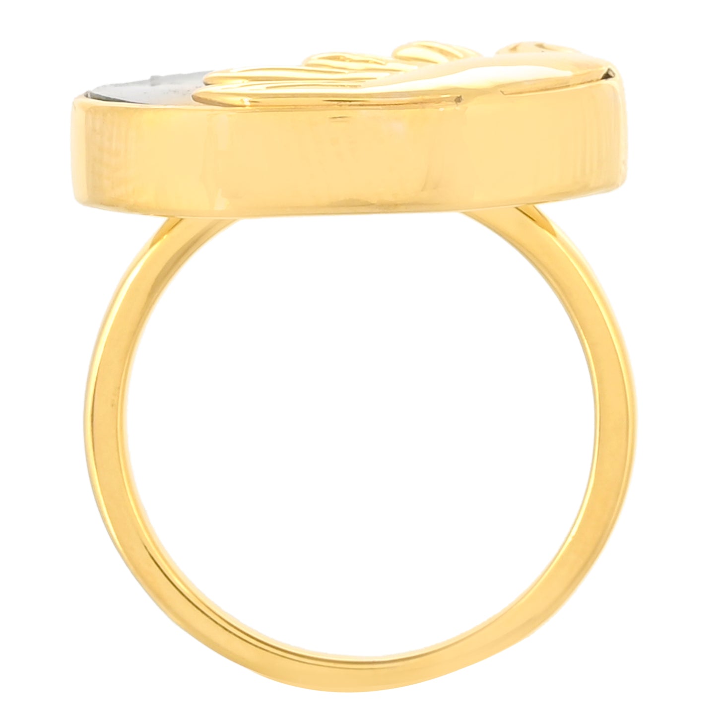 Inel din Argint 925 Placat cu Aur ( 4.87 grame ) cu Scoică Abalone 10.35 Carate