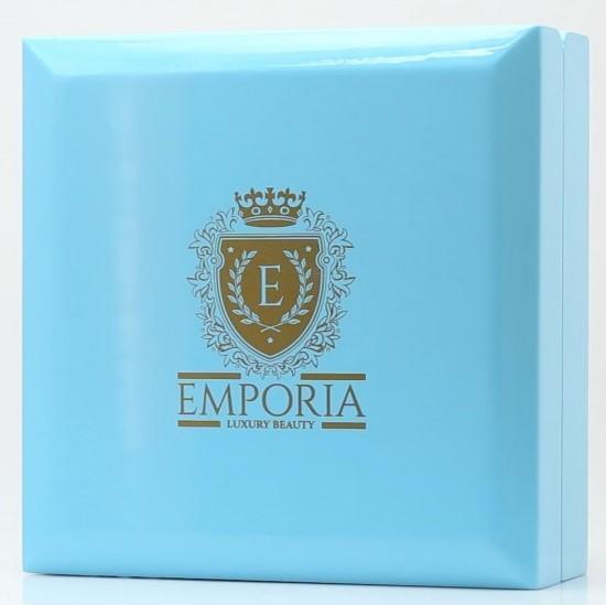 Cutie de Bijuterii din Lemn Albastru cu Piele Ecologică pentru 20 de Inele - Bijuterii TV