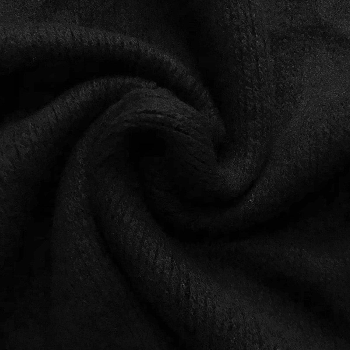 Poncho Tricotat cu Guler Înalt, 50 cm x 70 cm x 335 cm, Negru