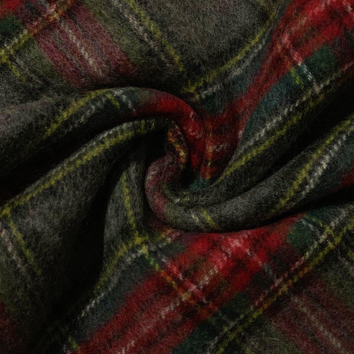 Eșarfă 100% Lână Autentică, 30 cm x 165 cm, Gri, Roșu Burgund în Carouri - Bijuterii TV