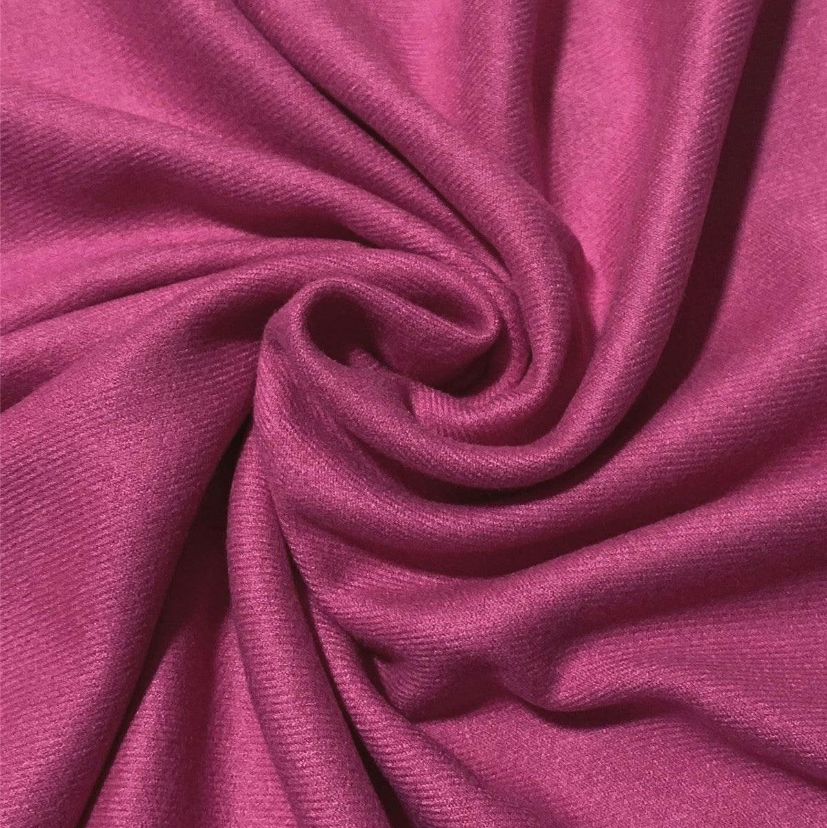 Eșarfă-Șal 100% Cașmir Pashmina Autentic, 70 cm x 170 cm, Roz Fucsia - Bijuterii TV