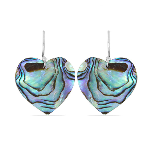 Cercei din Argint 925 ( 0.57 grame ) cu Sidef Negru 21.4 Carate