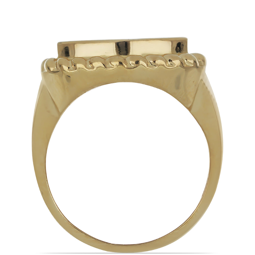 Inel din Argint 925 Placat cu Aur ( 10.13 grame ) cu Coral Roșu Burete 8 Carate