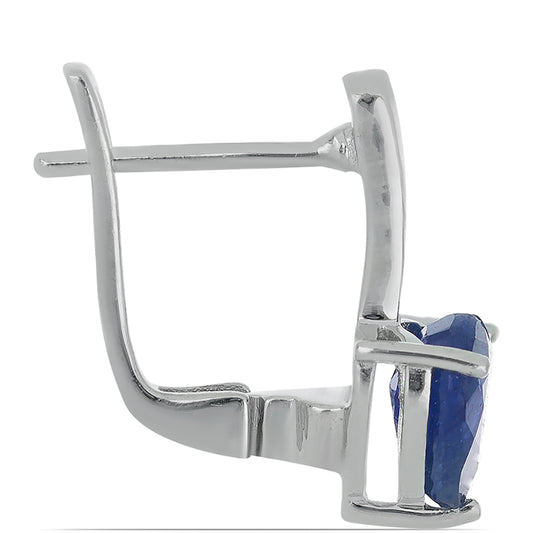 Cercei din Argint 925 ( 3.12 grame ) cu Safir Albastru Rosebery 3.58 Carate