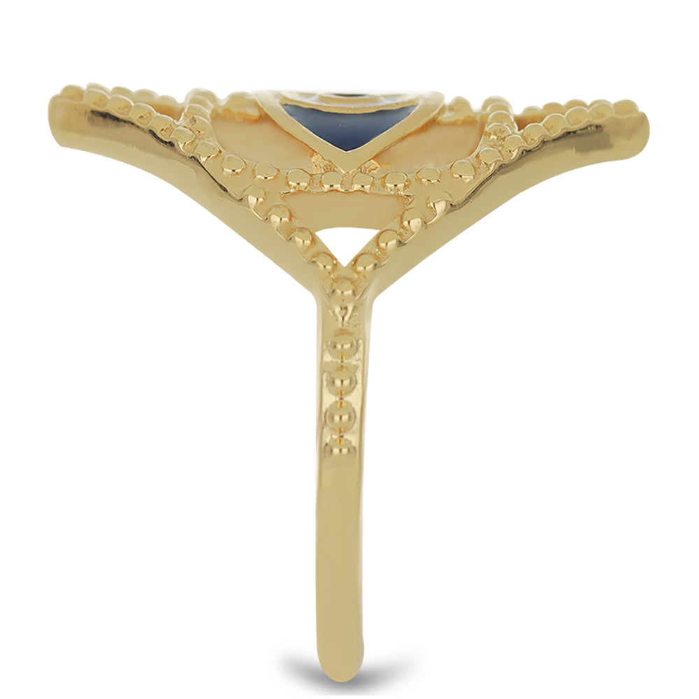 Inel din Argint 925 Placat cu Aur ( 3.84 grame ) cu Email