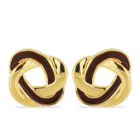 Cercei din Argint 925 Placat cu Aur ( 4.25 grame ) cu Email