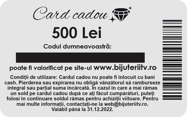 Card Cadou din plastic în plic roșu