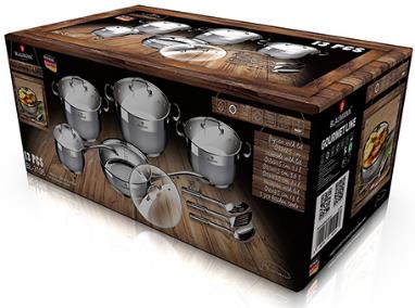 Set de Vase de Bucătărie din Oțel Inoxidabil Blaumann, din 13 piese