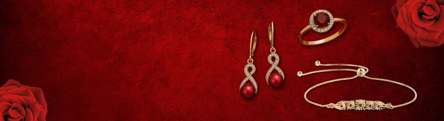 Bijuterii cu pietre roșii cu EXTRA -40% ❤️