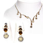 Set din Aliaj Placat cu Aur cu Perlă de cristal și Cristal Alb Emporia® ( Colier+Cercei )