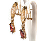 Set din Aliaj Placat cu Aur cu Cristal Roșu Emporia® ( Colier+Cercei )