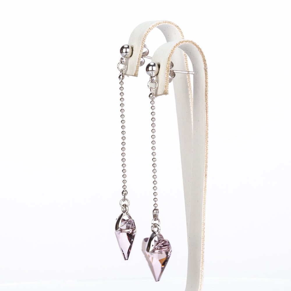 Set din Aliaj Placat cu Aur cu Cristal Violet Emporia® ( Cercei+Pandantiv ) 3 