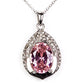 Set din Aliaj Placat cu Aur cu Cristal Roz Emporia® ( Colier+Cercei )