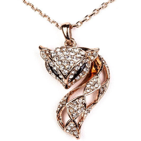 Set din Aliaj Placat cu Aur cu Cristal Alb Emporia® ( Colier+Cercei )