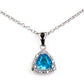 Set din Aliaj Placat cu Aur cu Cristal Albastru Emporia® ( Colier+Cercei+Inel )