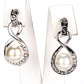 Set din Aliaj Placat cu Aur cu Perlă de cristal și Cristal Alb Emporia® ( Colier+Cercei )
