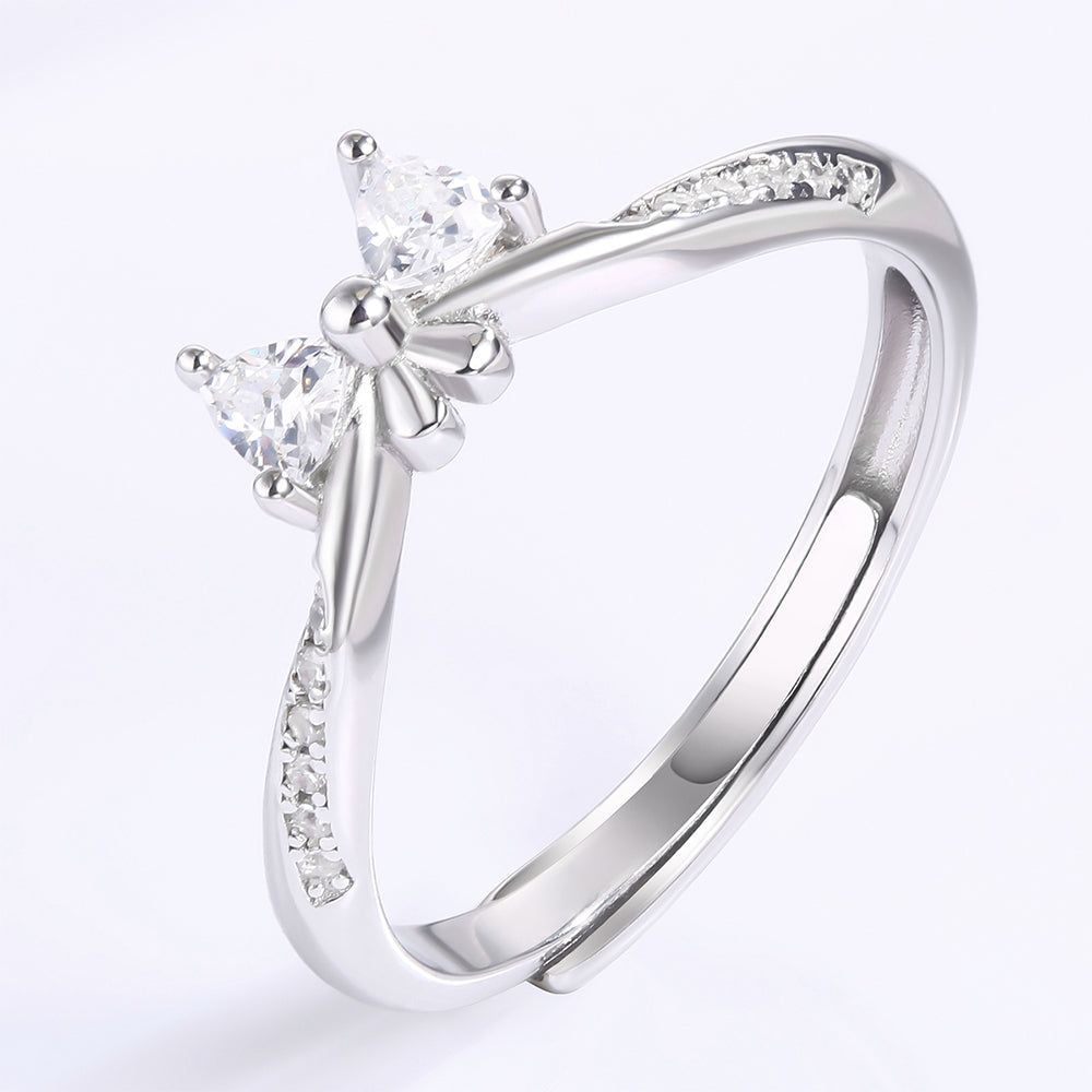 Inel din Aliaj Placat cu Aur cu Cristal Alb Emporia® 1 