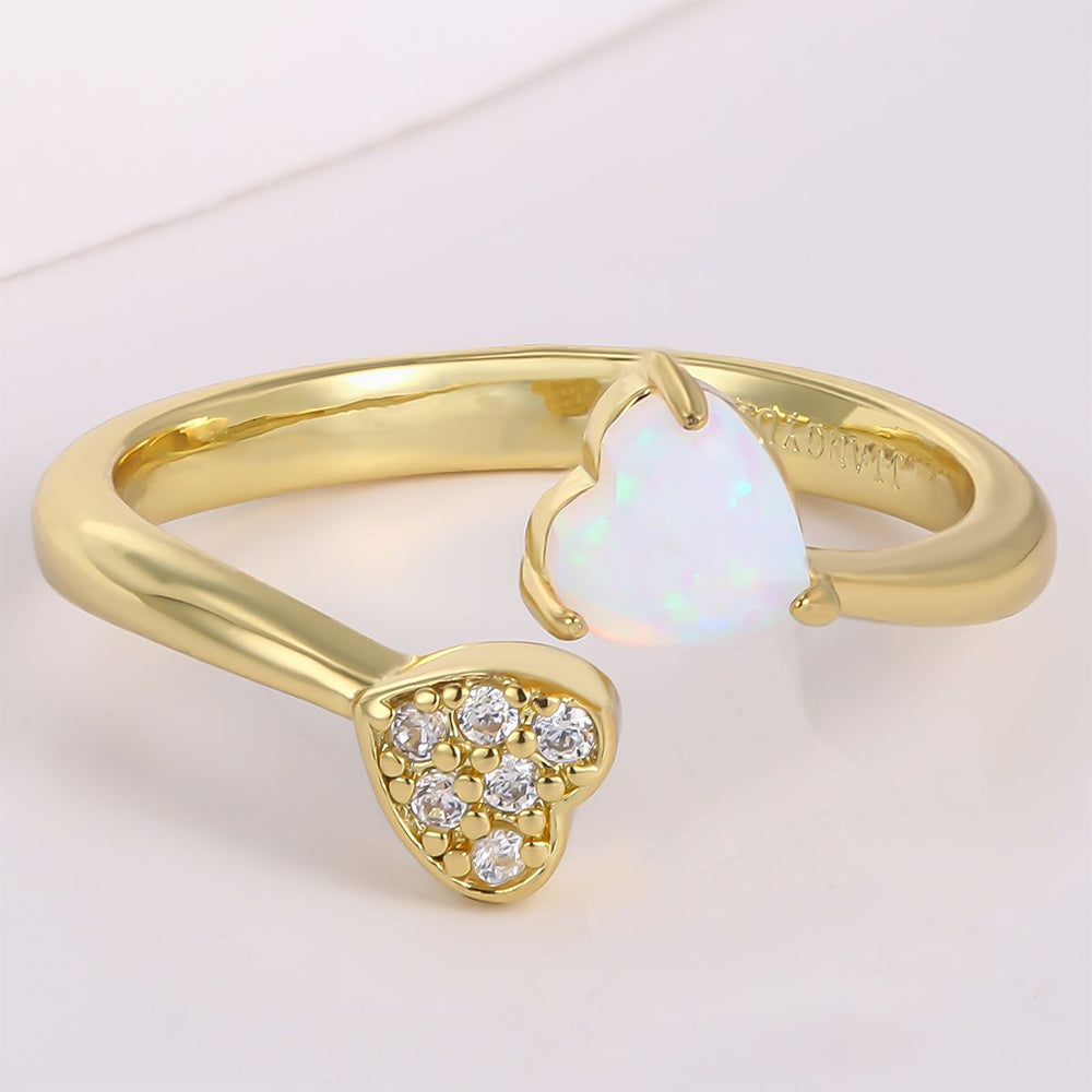 Inel din Aliaj Placat cu Aur ( 10 grame ) cu Cristal Alb Emporia® 1 