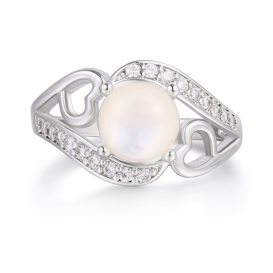 Inel din Aliaj Placat cu Aur ( 10 grame ) cu Cristal Alb Emporia® și Email