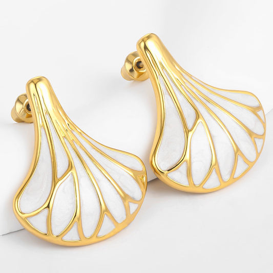 Cercei din Aliaj Placat cu Aur ( 10 grame ) cu Email