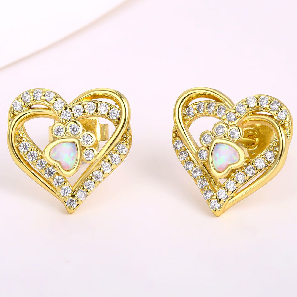 Cercei din Aliaj Placat cu Aur ( 10 grame ) cu Cristal Alb Emporia® 1 