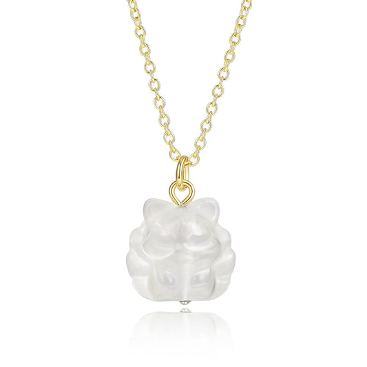 Colier din Aliaj Placat cu Aur ( 10 grame ) cu Cristal Alb Emporia®