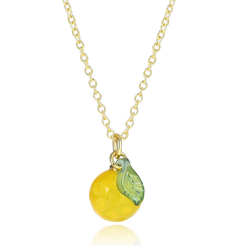 Colier din Aliaj Placat cu Aur ( 10 grame ) cu Cristal Galben Emporia® și Cristal Verde Emporia® 1 