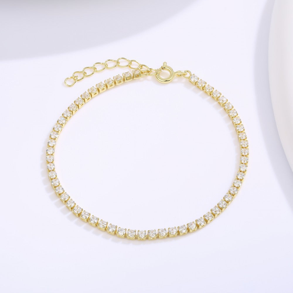 Brățară din Aliaj Placat cu Aur cu Cristal Alb Emporia® 1 