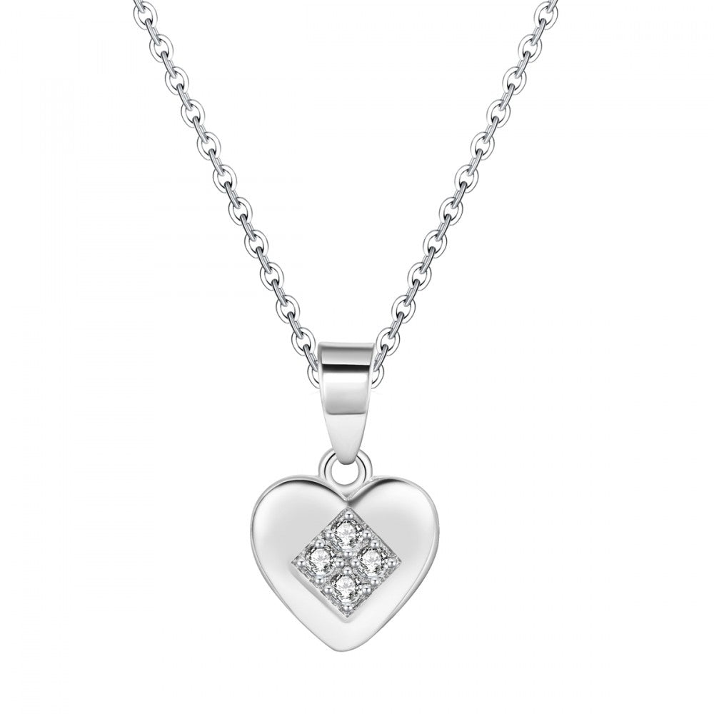 Colier din Aliaj Placat cu Aur cu Cristal Alb Emporia®