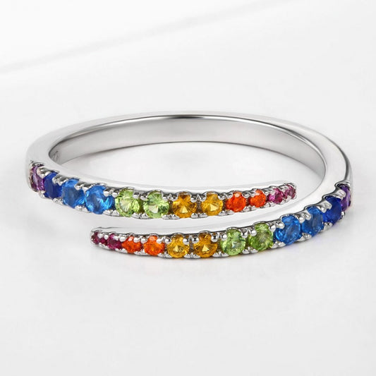 Inel din Aliaj Placat cu Aur cu Cristal Albastru Emporia®