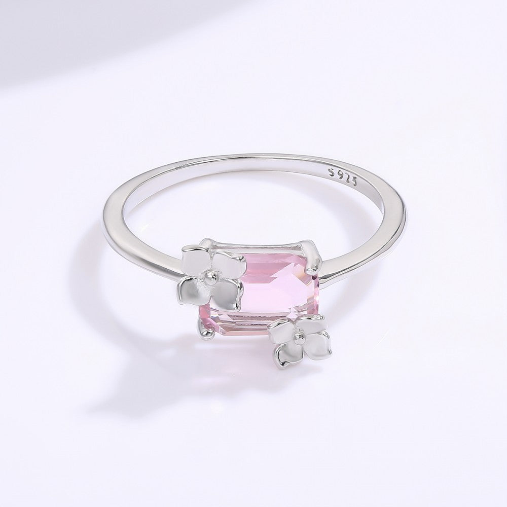 Inel din Aliaj Placat cu Aur cu Cristal Alb Emporia® 1 