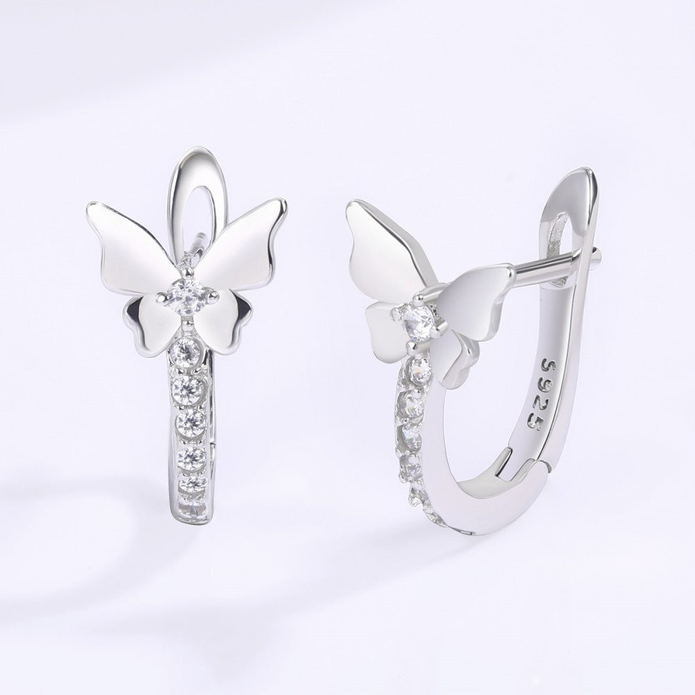 Cercei din Aliaj Placat cu Aur cu Cristal Alb Emporia® 1 