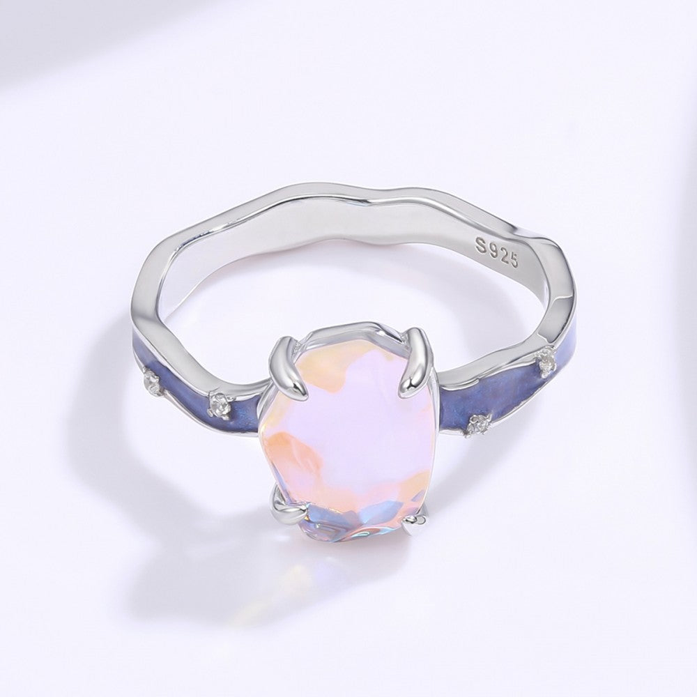 Inel din Aliaj Placat cu Aur cu Cristal Roz Emporia® 1 