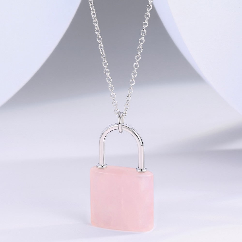 Colier din Aliaj Placat cu Aur cu Cristal Roz Emporia® 1 