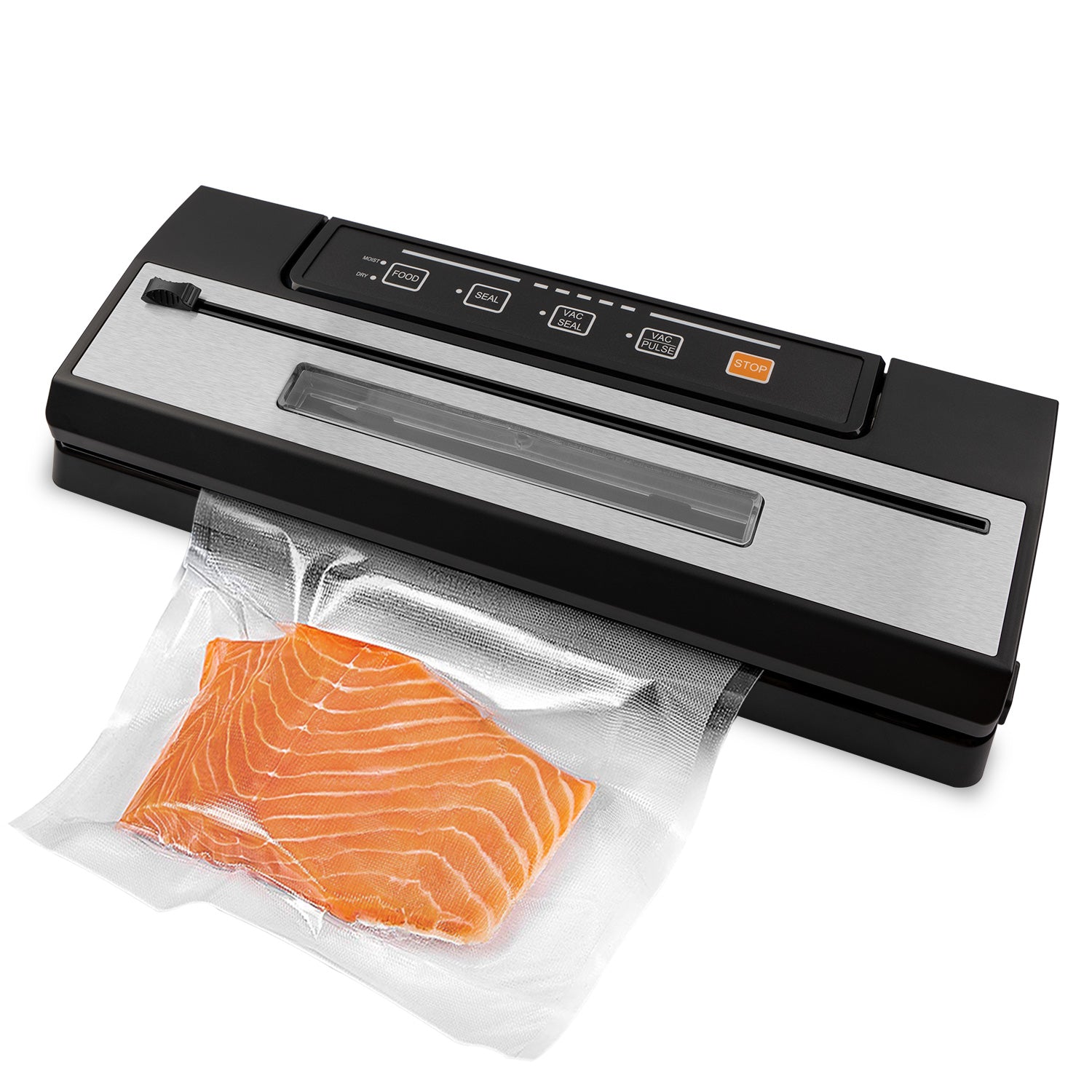 Vacuum Sealer with Pulse Function and built-in Bag cutter, black 1 
