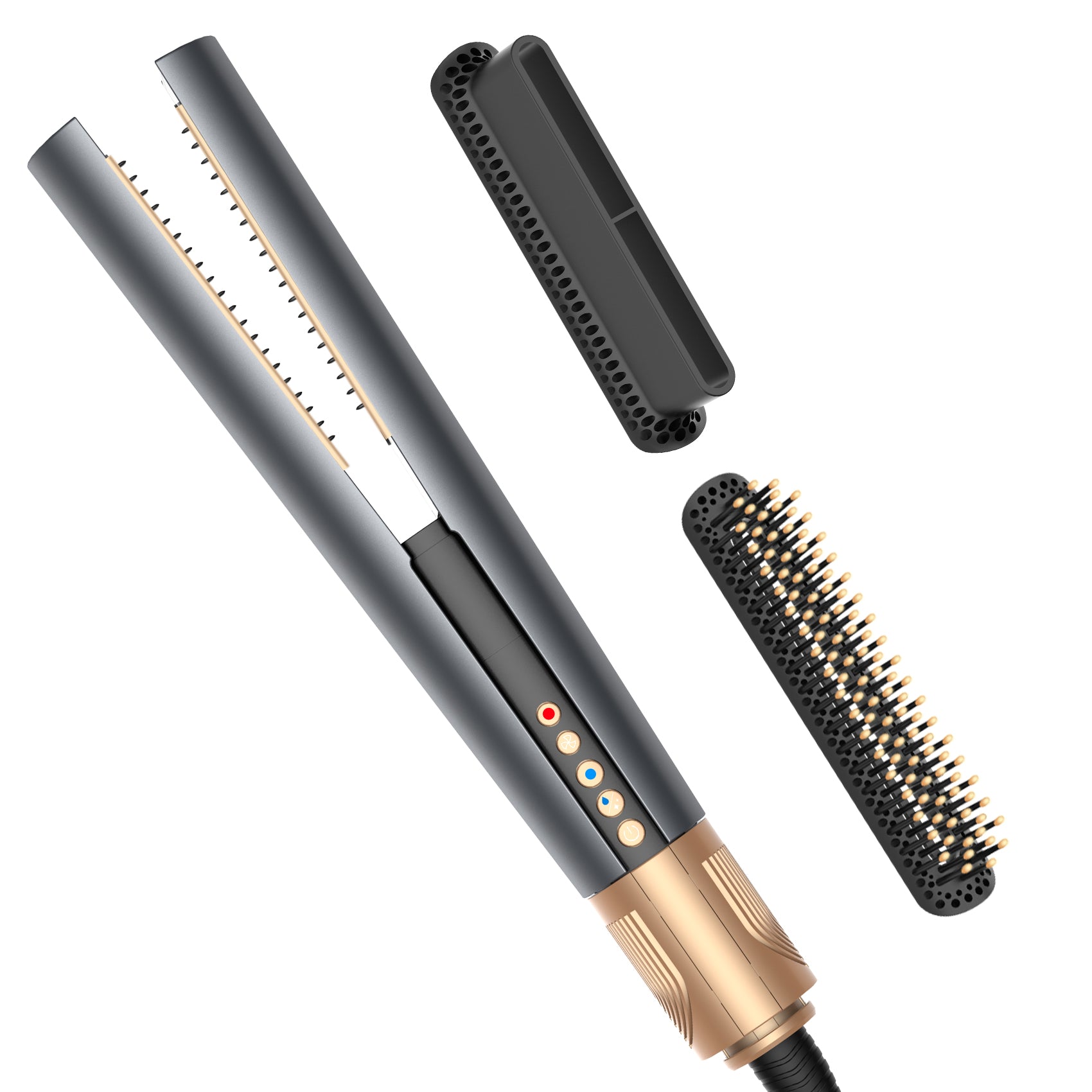 Negative Ion 2-in-1 Airflow Hair Straightener, 3 Speed, 1600W, Gray 3 